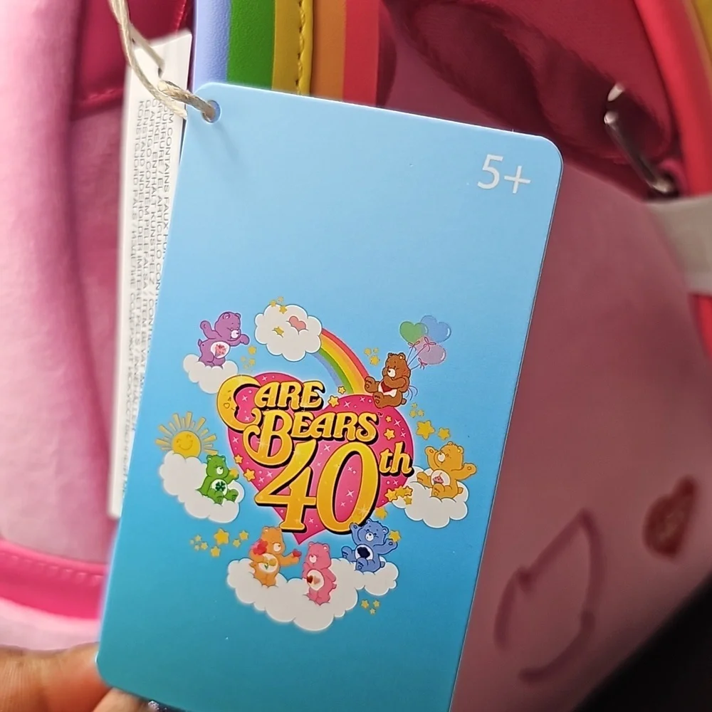 Loungefly Care Bears 40th Anniversary Cheer Bear Plush Mini Backpack